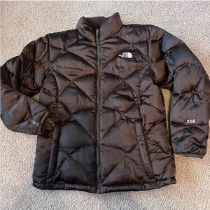 The North Face 550 Quilted Goose Down Puffer Brown Jacket